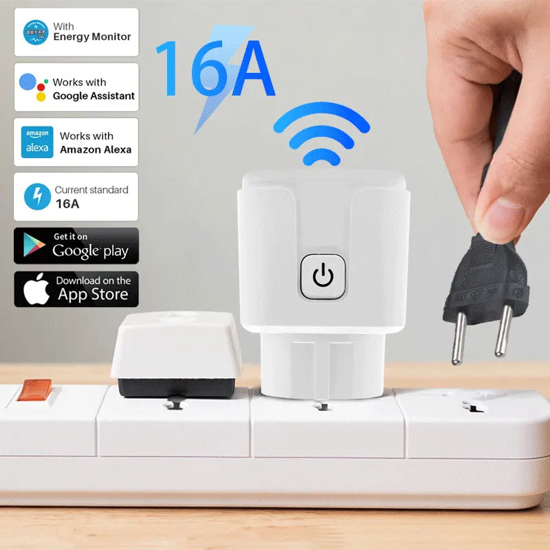 MojPlanet pametna TUYA WiFi/Zigbee vtičnica EU Adapter 16A 100-240V