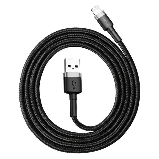 Baseus Cafule USB Lightning kabel 1,5A 2m (siva + črna)
