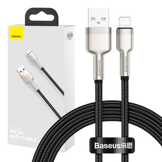 Kabel USB za Lightning Baseus Cafule, 2,4 A, 1 m (črn)