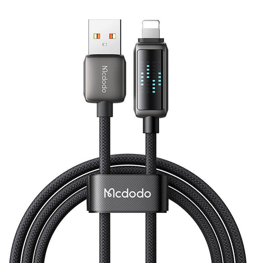 Mcdodo CA-5250 Kabel USB-A z Lightning, LED zaslon, 1,2 m