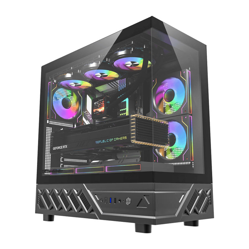 Računalniško ohišje DarkFlash DS950 (črno) + 6 ventilatorjev
