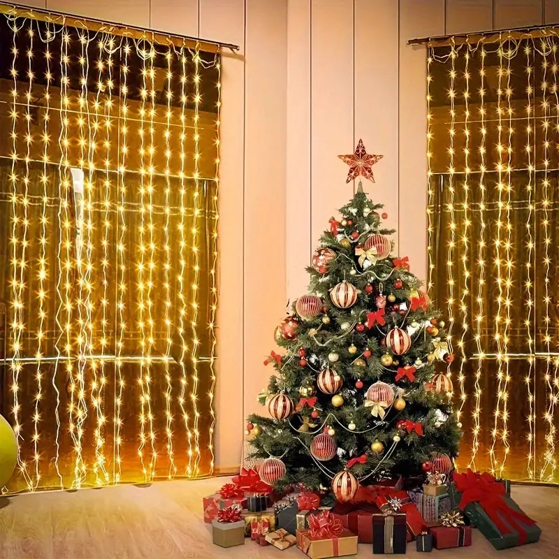 Čarobna zavesa s pravljičnimi lučmi 200 LED, napajanje preko USB-ja, daljinski upravljalnik