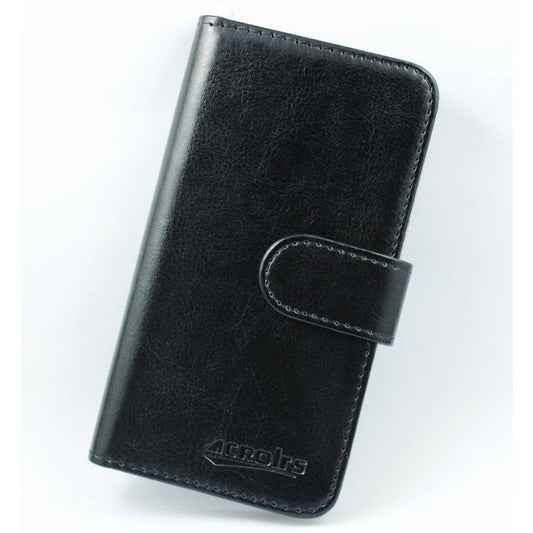 Flip ovitek za Crosscall Core M5 - črn - kvalitetno umetno usnje