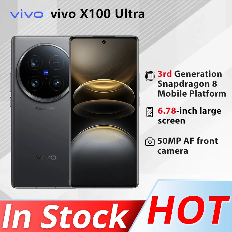 VIVO X100 Ultra 5G, Snapdragon 8 Gen 3, 6,78'' AMOLED 120Hz, 5500mAh baterija, 80W SuperCharge, 50MP kamera, IP68