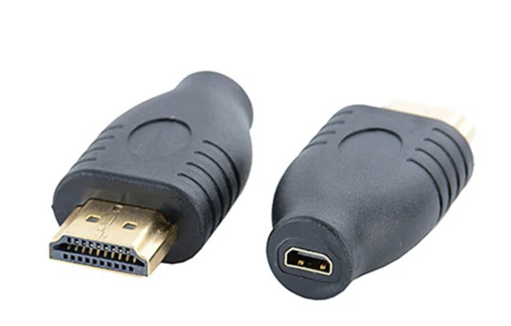 Ženski Mikro HDMI na moški HDMI adapter s pozlačenimi konektorji