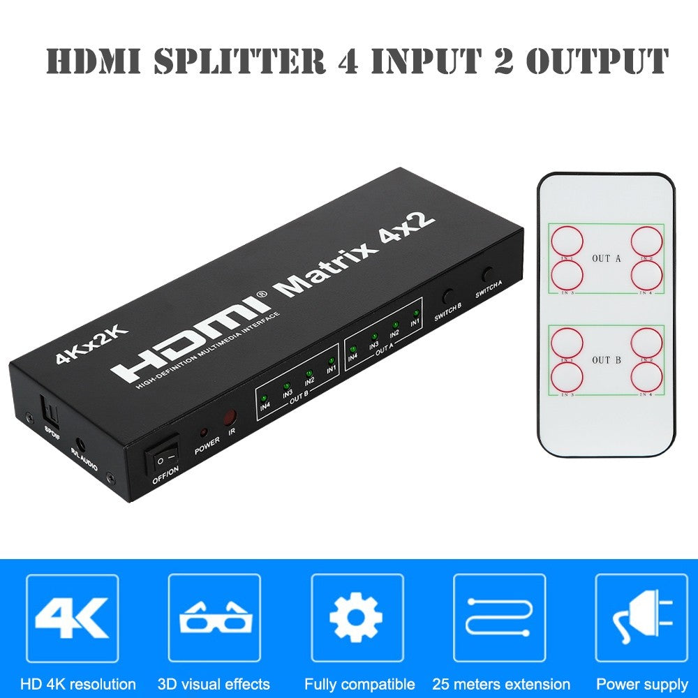 HDMI preklopnik stikalo 4x2 vratni