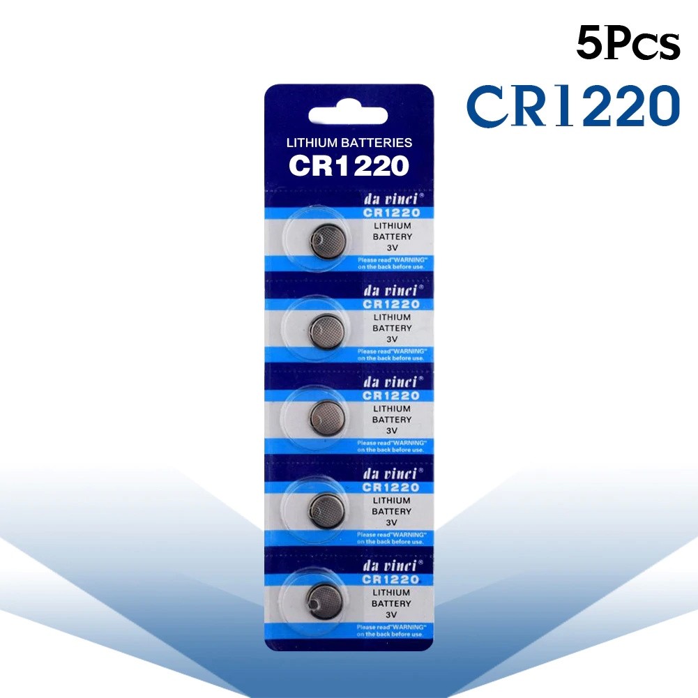 Litijeva gumbna baterija CR1220, L04, 5012LC, SB-T13, PA280-208, 3V - 5 kosov