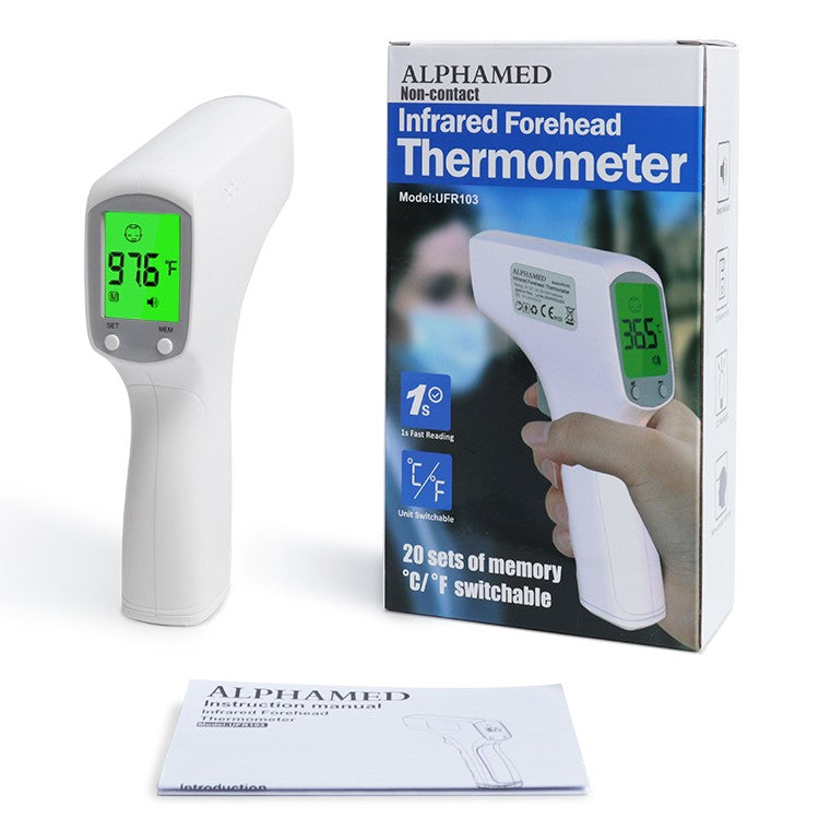 Brezkontaktni termometer Alphamed UFR103 digitalni IR infrardeči medicinski pripomoček thermometer