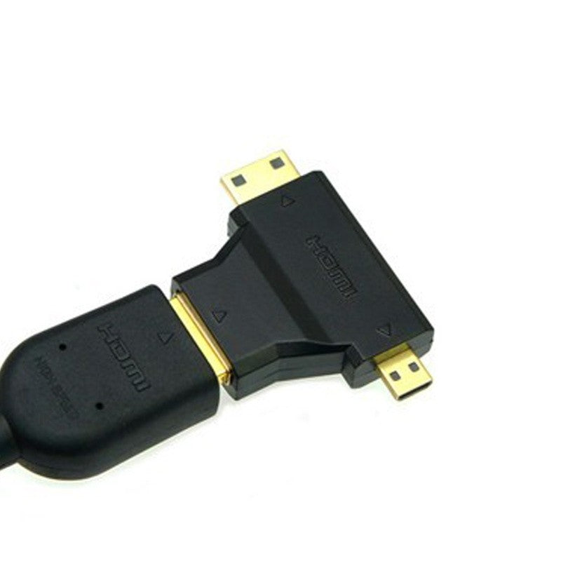 3 v 1 Mikro in mini moški HDMI na 90 stopinj ženski HDMI COMBO adapter