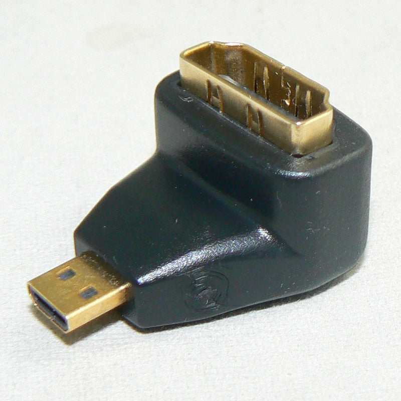 Ženski HDMI na moški mikro HDMI kotni adapter 90 stopinj