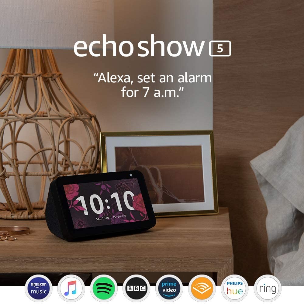 Amazon Echo Show 5 - ostanite v stiku z Alexa pomočnico - črn