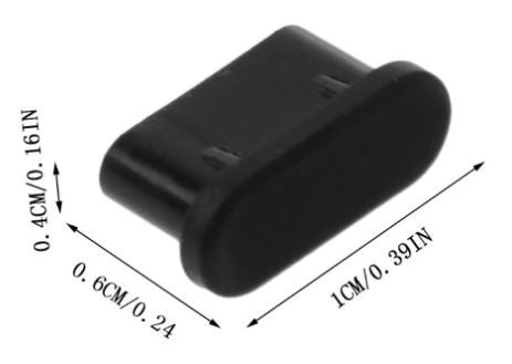 Pokrovček za USB-C vhod silikonski - črn