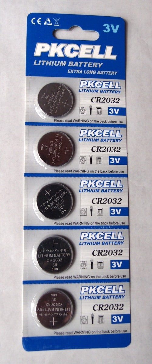 Litijeva gumbna baterija CR2032 3V PKCELL - 5 kosov