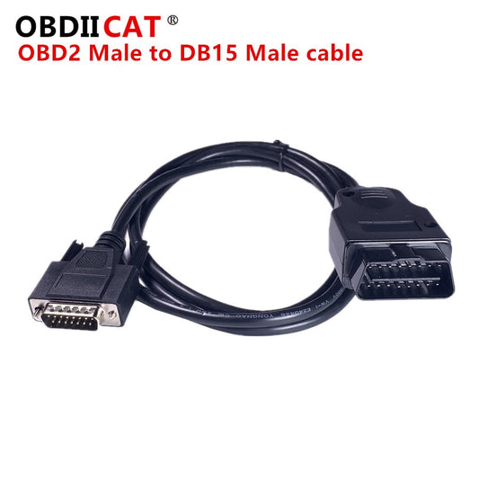 Hot Car Extenstion Cable 1.5m OBD 2 OBD2 Male to DB15 Male OBDII OBD II Cable
