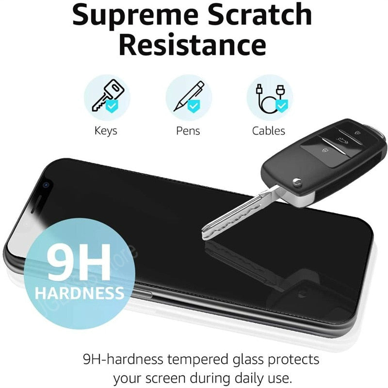 Zaščitno steklo za iPhone 13 11 12 Mini Pro Max 6 S 7 8 Plus X XR XS Max SE