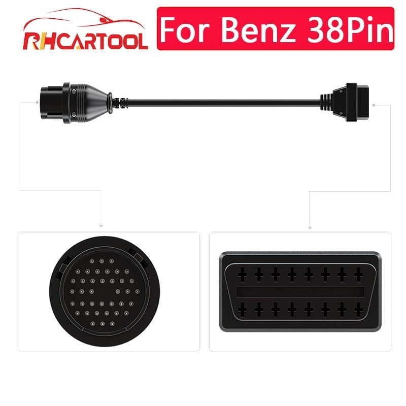 OBD2 podaljšek adapter za Nissan 14 Pinski kabel za avto diagnostiko za GAZ/GM in 12 pinski za Benz 38 pinski za KIA 20 pinski