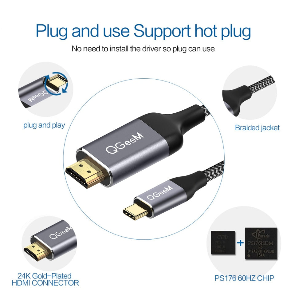 QGeeM USB-C na HDMI kabel