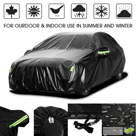 Kvalitetno pokrivalo za avto 420D zaščita pred dežjem soncem prahom snegom UV zaščita za SUV za notranjo ali zunanjo uporabo z odsevnikom