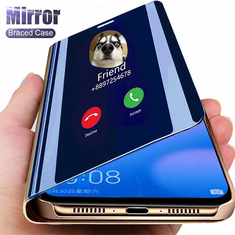 Pametni Mirror Flip ovitek za Samsung Galaxy A51 A32 A52 A71 A31 A21s A50 A70 S21 S20 FE Ultra
