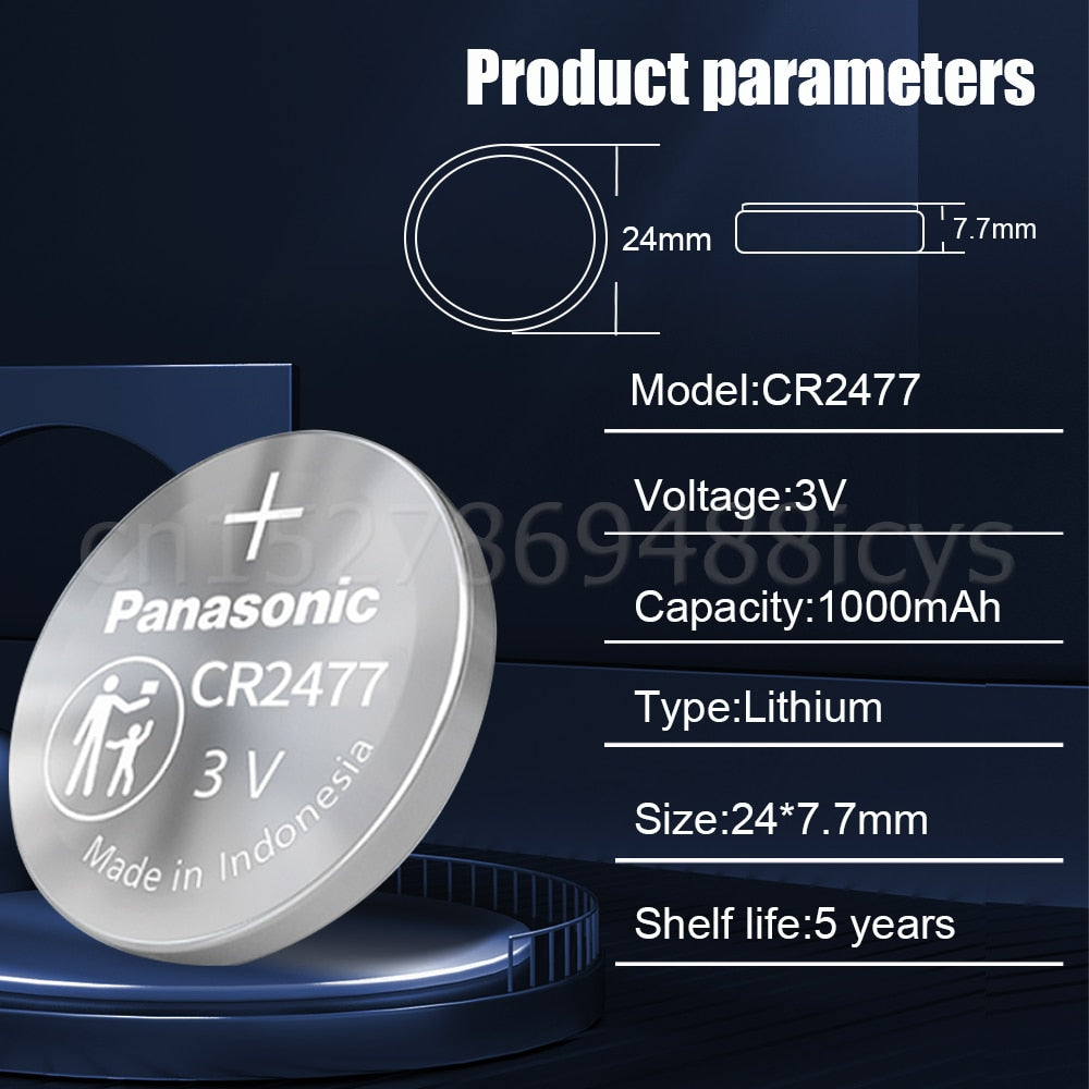 Originalna Panasonic baterija CR2477 3V LONG LASTING litijeva gumbna baterija