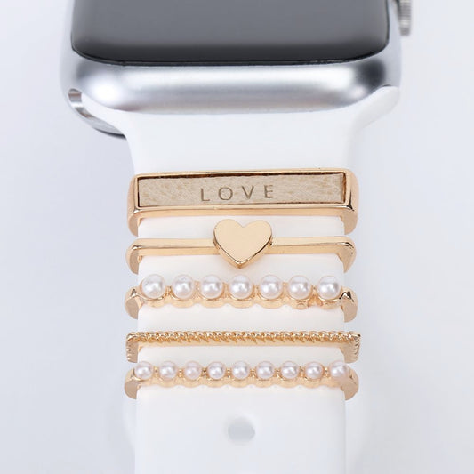 Dodatki dekoracija za Apple watch pašček Diamond Jewelry Charms za iWatch/Galaxy watch 4/Classic/3 za silikonsko zapestnico