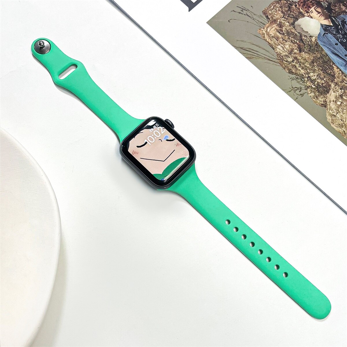 Tenak silikonski pašček za Apple Watch Series 7 6 5 4 3 2 38MM 42MM za iWatch 40MM 44MM 41MM 45MM