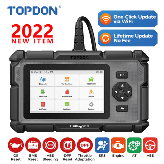 TOPDON AD500S OBD2 skener kod in naprava za diagnostiko in reset ABS SRS Oil Reset BMS DPF DIY