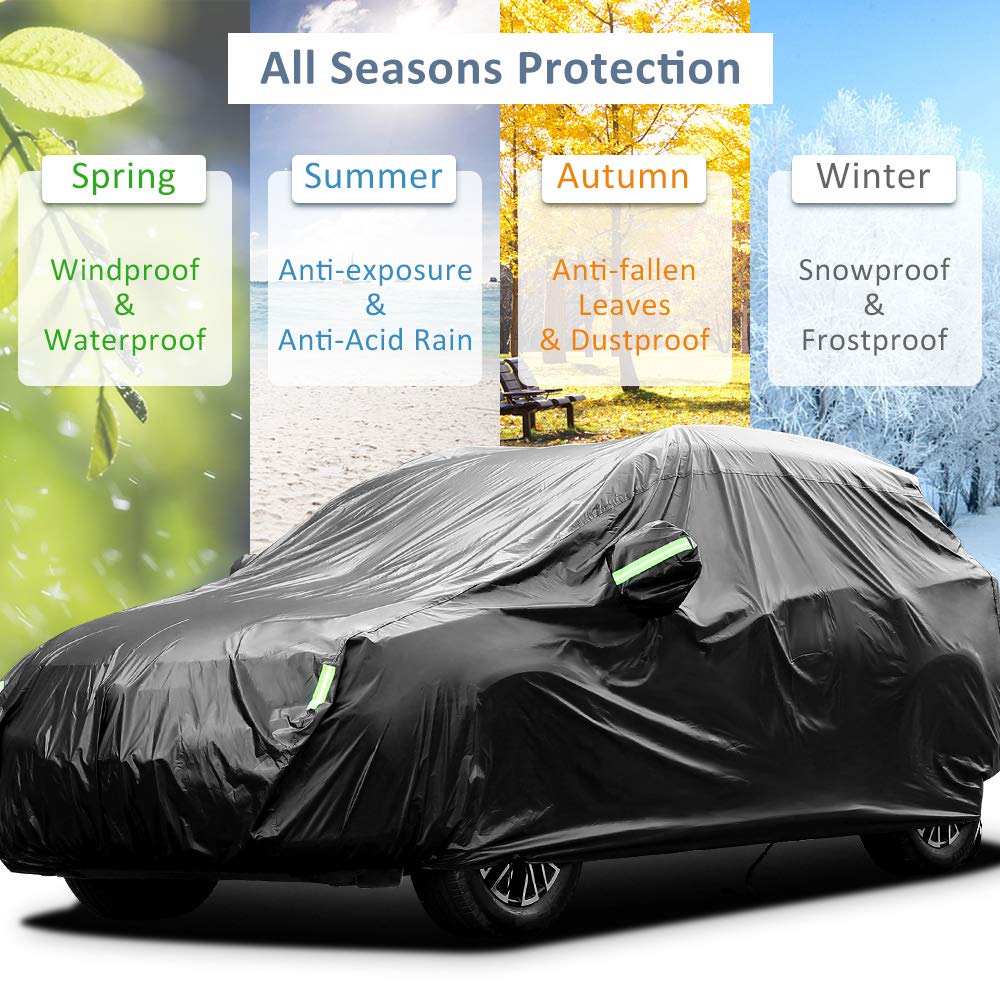 Kvalitetna auto presvlaka 420D zaštita od kiše sunca prašine snijega UV zaštita za SUV za unutarnju i vanjsku upotrebu s reflektorom