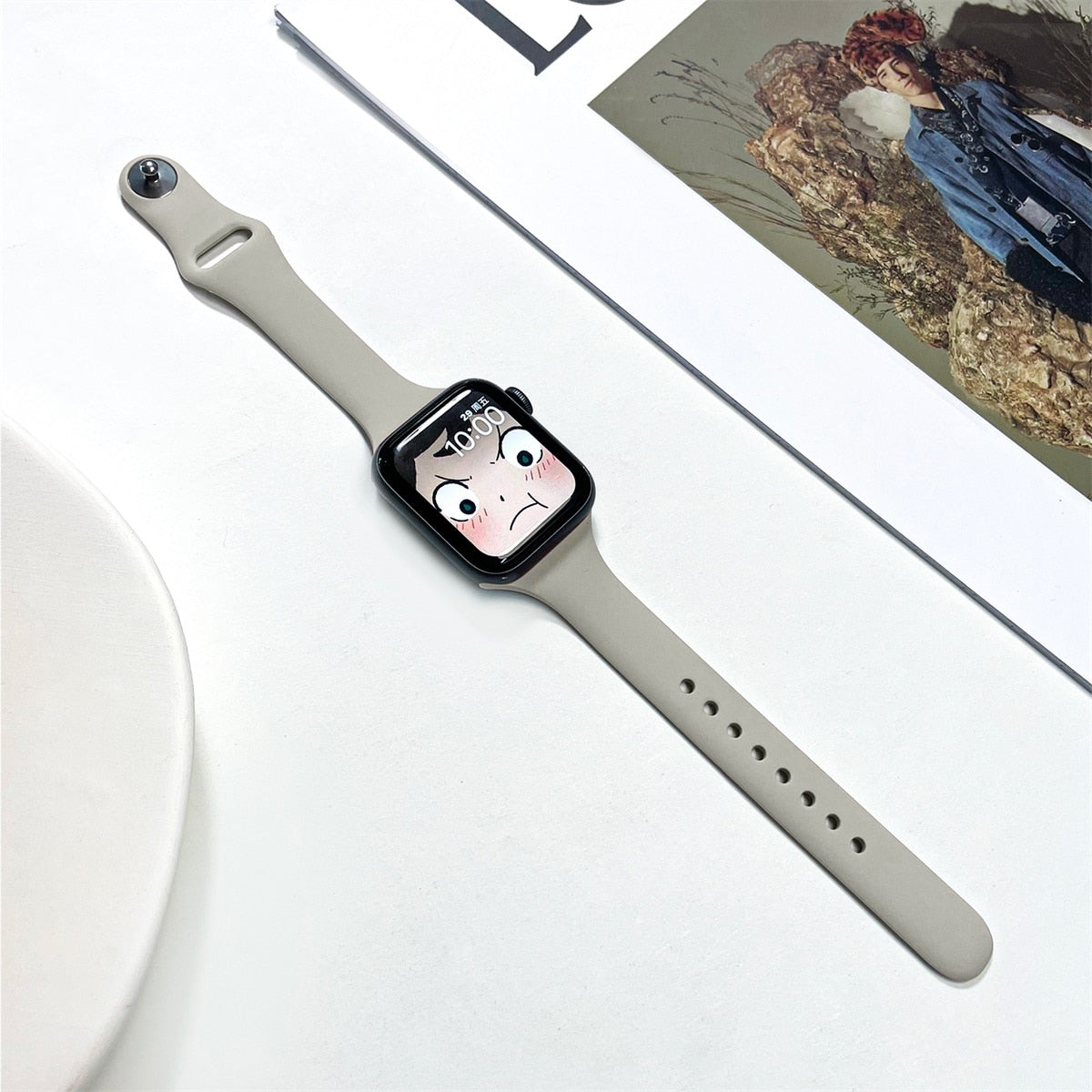 Tanka silikonska narukvica za Apple Watch Series 7 6 5 4 3 2 38MM 42MM za iWatch 40MM 44MM 41MM 45MM